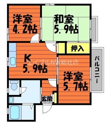 ピュア　チェーレ　Ａ棟の物件間取画像